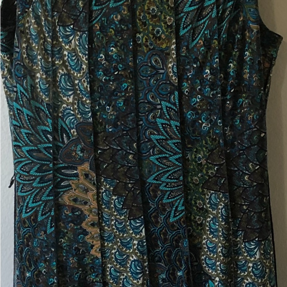 Turquoise comfy dress,awesome for traveling, midi length